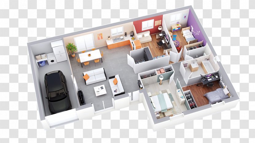 House Bedroom Kitchen Family Room Interior Design Services - Floor Plan - Construction Site Transparent PNG