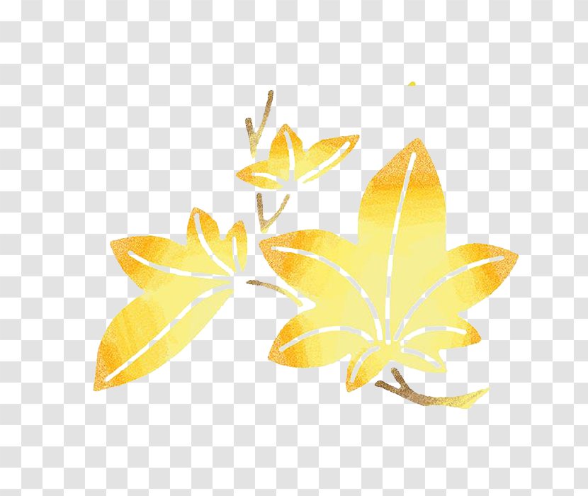 Maple Leaf Euclidean Vector Gold Transparent PNG