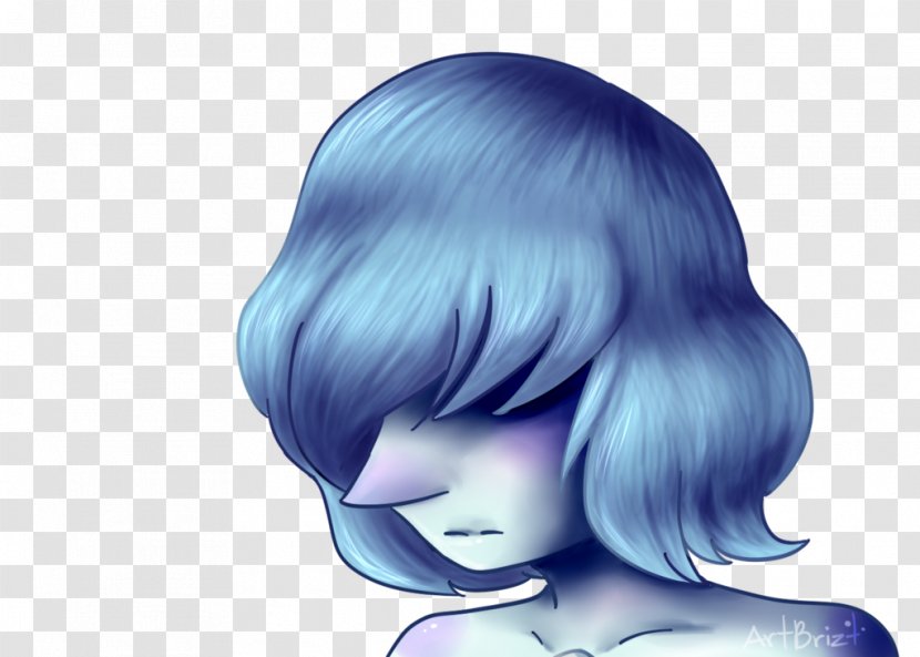 Fan Art Pearl Cartoon Hair - Silhouette - Blue Transparent PNG