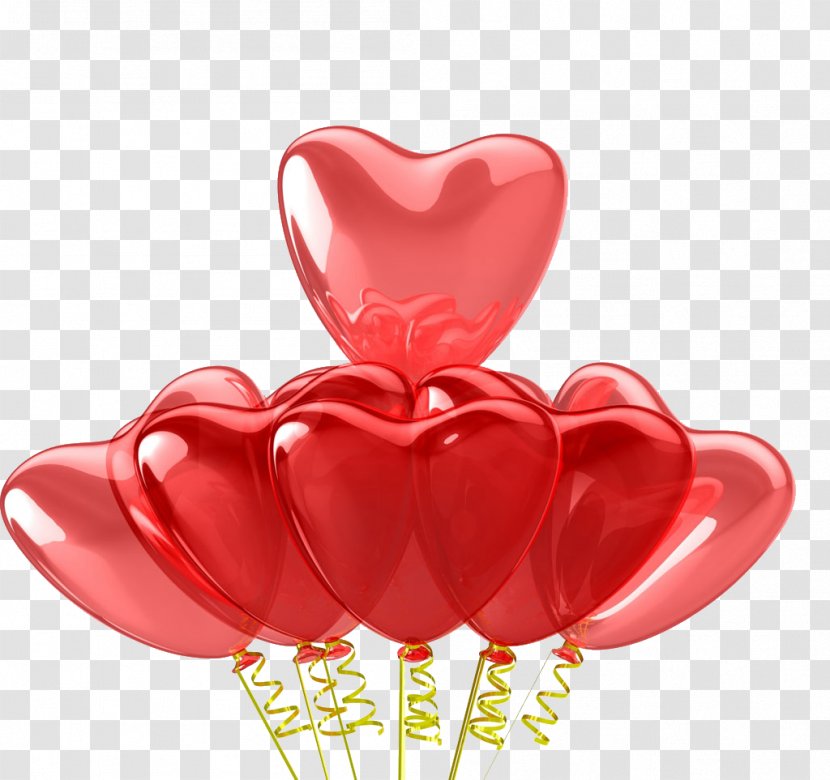 Toy Balloon Clip Art - Cartoon - Red Love Transparent PNG