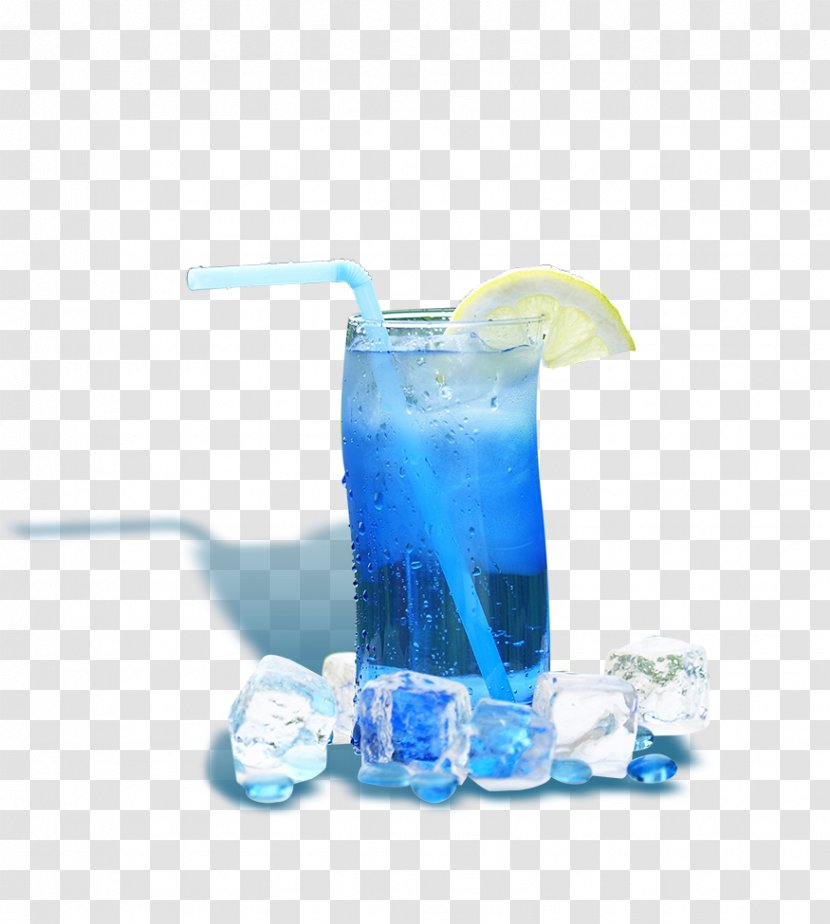 Blue Hawaii Sea Breeze Drinking - Cool Summer Drink Transparent PNG