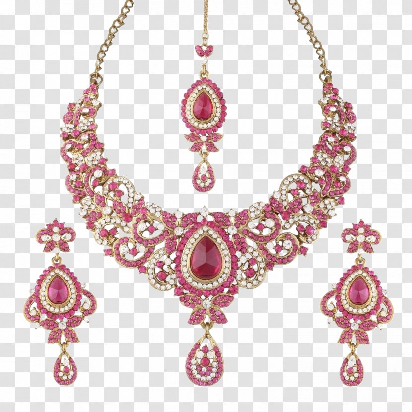 Amazon.com Necklace Earring Jewellery Kundan - Lehenga Transparent PNG