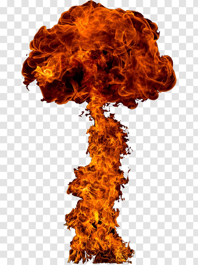 Nuclear Explosion Weapon Flame - Cartoon - Mushroom Cloud Transparent PNG