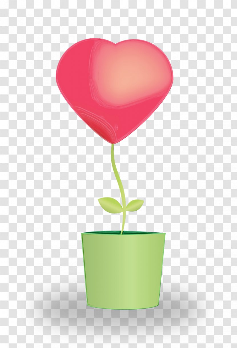 Heart Pink Balloon Love Clip Art - Paint - Anthurium Flowerpot Transparent PNG