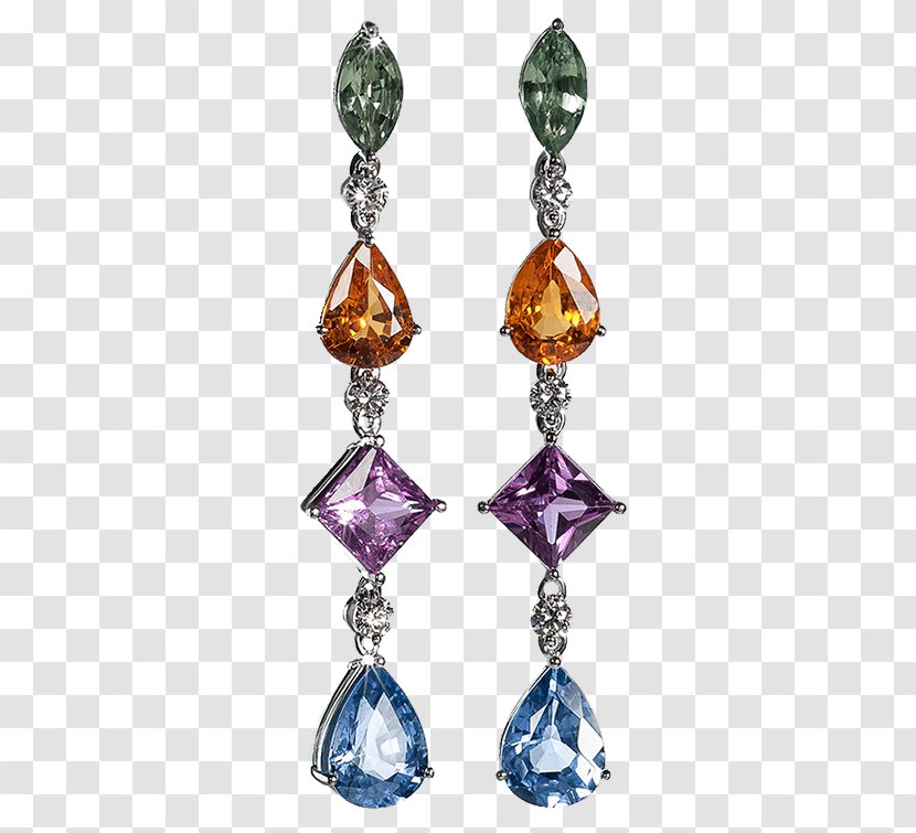Amethyst Earring Body Jewellery Transparent PNG