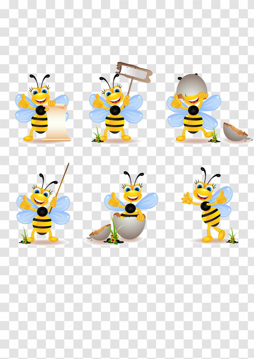 Bee Stock Photography Royalty-free Clip Art - Pollinator - Cute BeeVector Material Transparent PNG