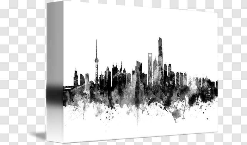 Skyline Shanghai Art Cityscape Poster - China Transparent PNG