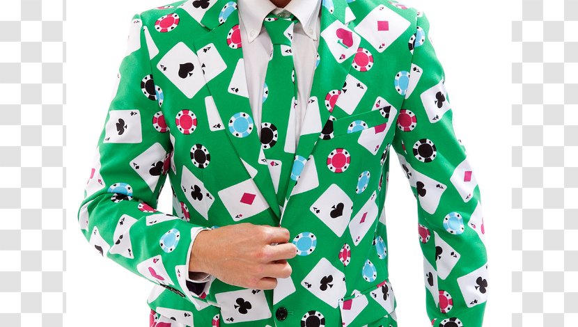 Sleeve Green Gambling Textile Pajamas - Bits And Pieces Transparent PNG
