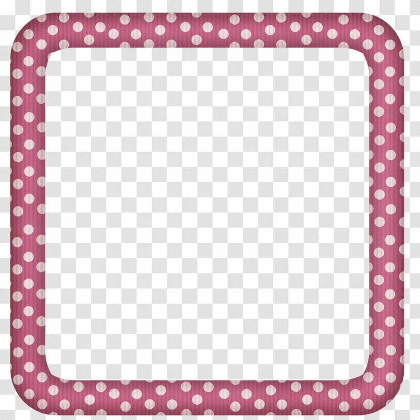 Picture Frames Molding Clip Art - Polka Dot - Pink Border Transparent PNG