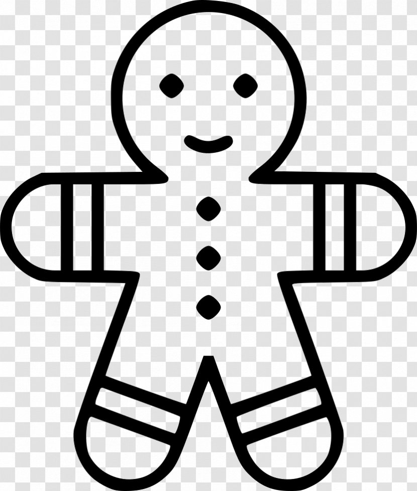 Gingerbread Man Vector Graphics Clip Art - Black And White - Anaphase Icon Transparent PNG