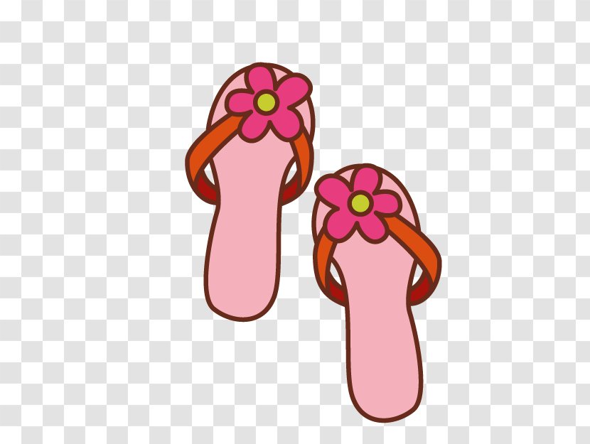 Flip-flops Cartoon Sandal - Flower - Cute Sandals Transparent PNG