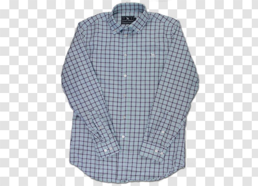 T-shirt Sleeve Dress Shirt Button - Tartan Transparent PNG