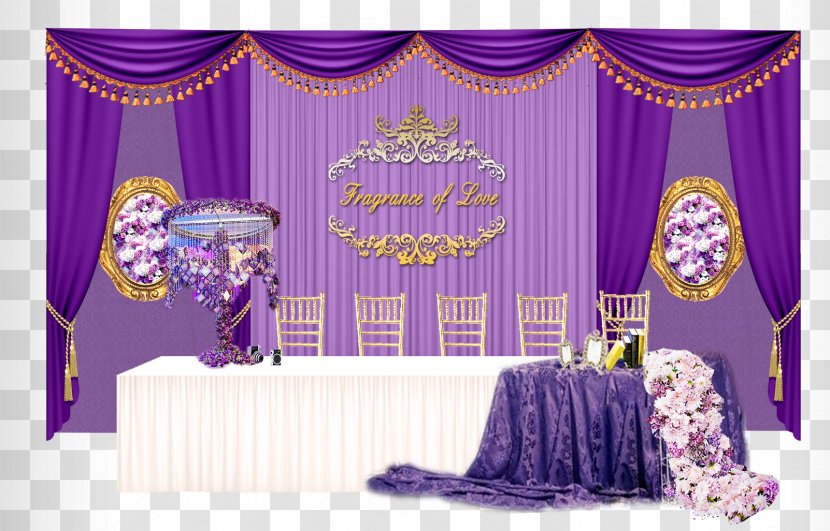 Wedding Marriage - Purple Romantic Arrangement Transparent PNG