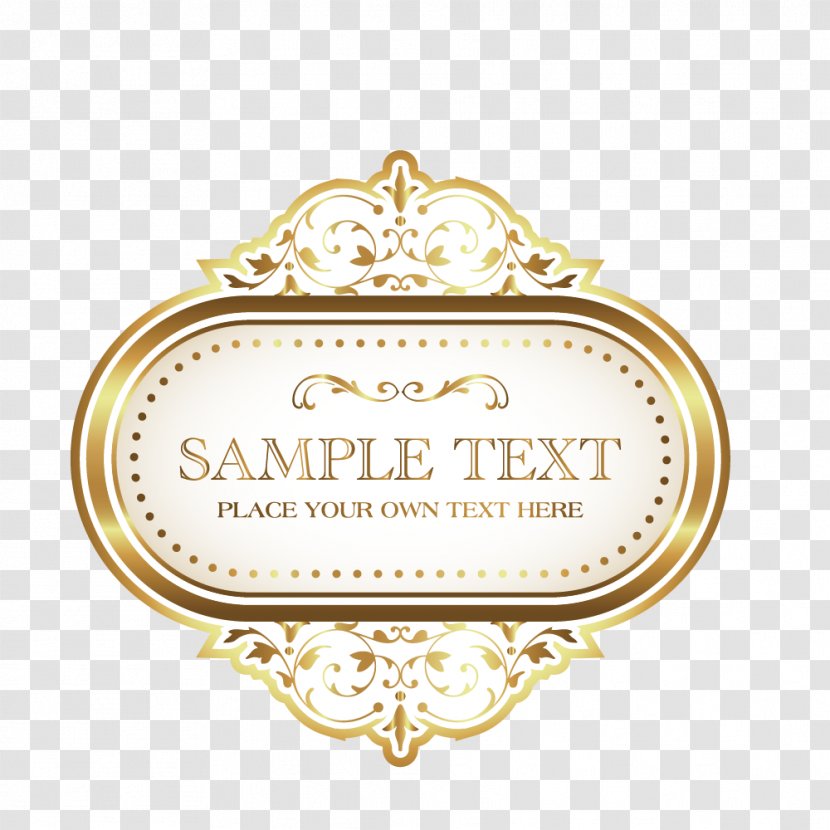 Gold Icon - Text - England High-grade Pattern Border Transparent PNG