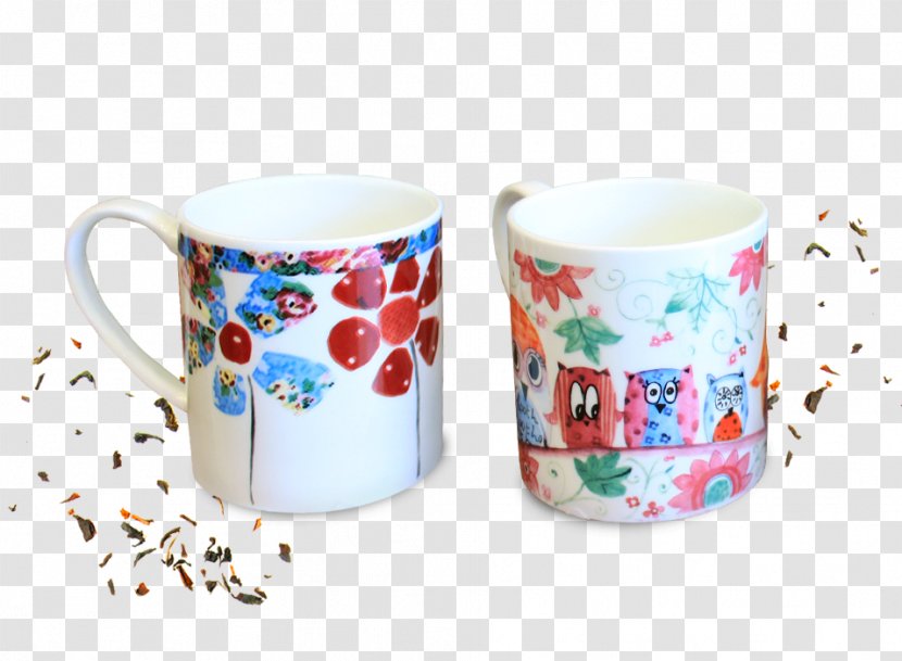 Coffee Cup Porcelain Mug - Tableware Transparent PNG
