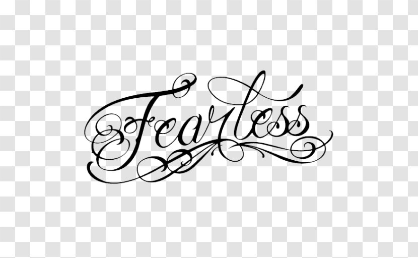 Brand Calligraphy Clip Art - Sticker - Fearless Transparent PNG