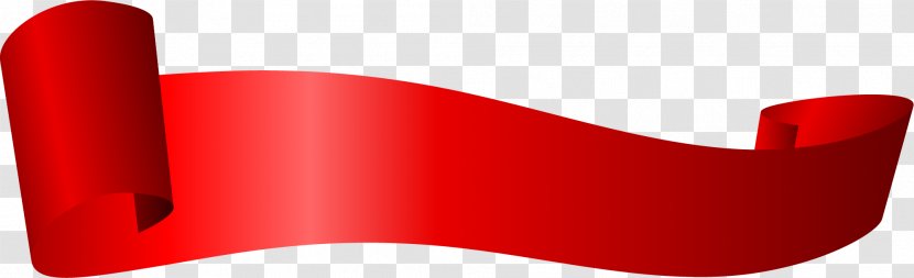 Angle - Red - Hand Painted Ribbon Scroll Transparent PNG