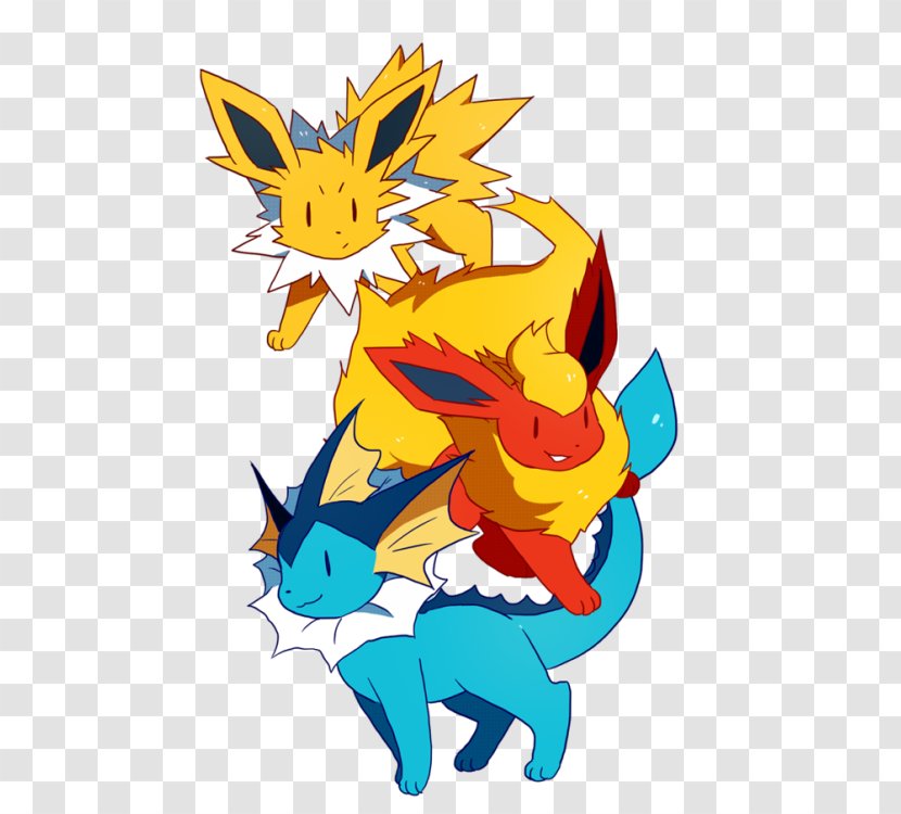 Eevee Pikachu Vaporeon Espeon Jolteon - Art Transparent PNG