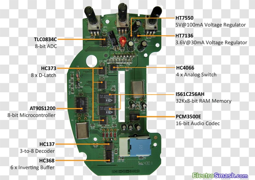 Delay Danelectro Effects Processors & Pedals Reverse Echo Electric Guitar - Schematic - Digital Circuit Board Transparent PNG