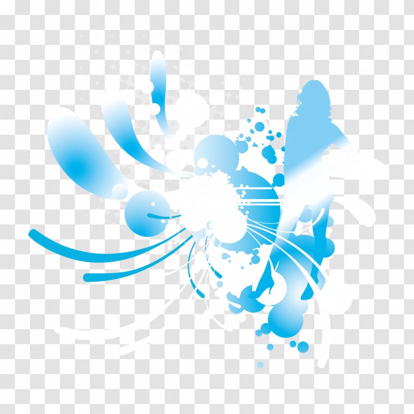 Blue Flash Graphic Design Illustration - Flower - Bright Transparent PNG