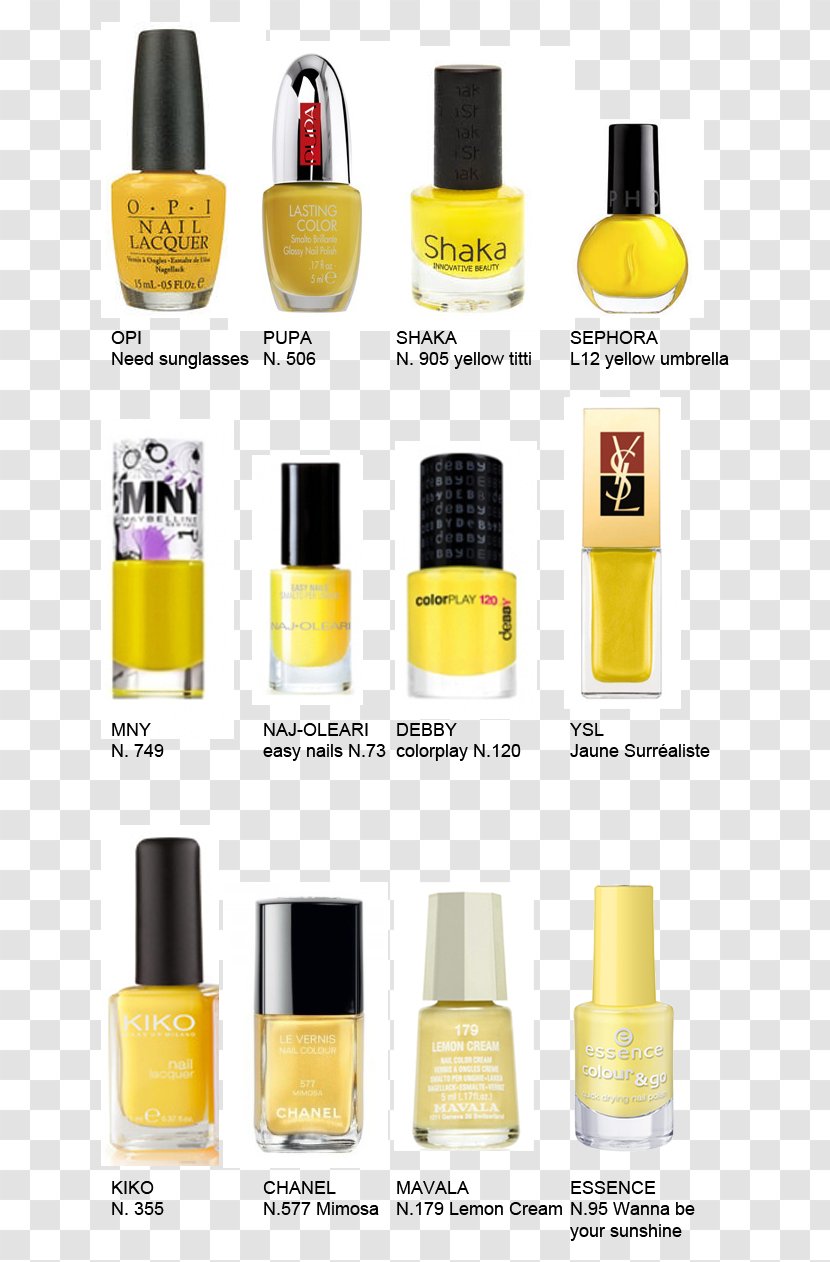 Nail Polish Yellow Art Color - Pastel Transparent PNG