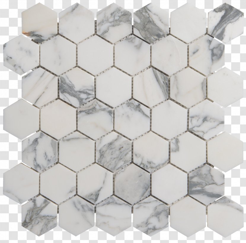 Carrara Marble Tile Hexagon - Glass Transparent PNG