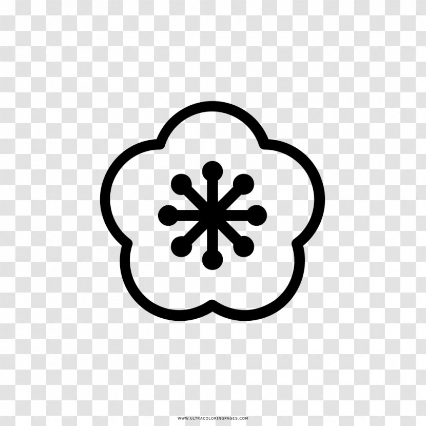 Cherry Blossom Drawing Sweet Black And White - Text Transparent PNG