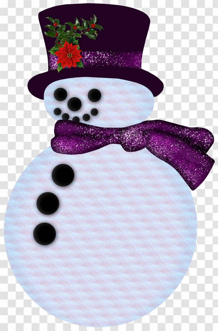 Snowman Purple Hat Clip Art - Violet Transparent PNG