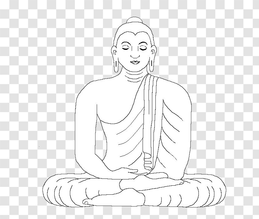 Thumb Figure Drawing Line Art Illustration - Flower - Buddhas Enlightenment Transparent PNG