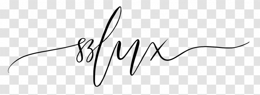 Calligraphy Drawing Monochrome Font - Logo - Design Transparent PNG