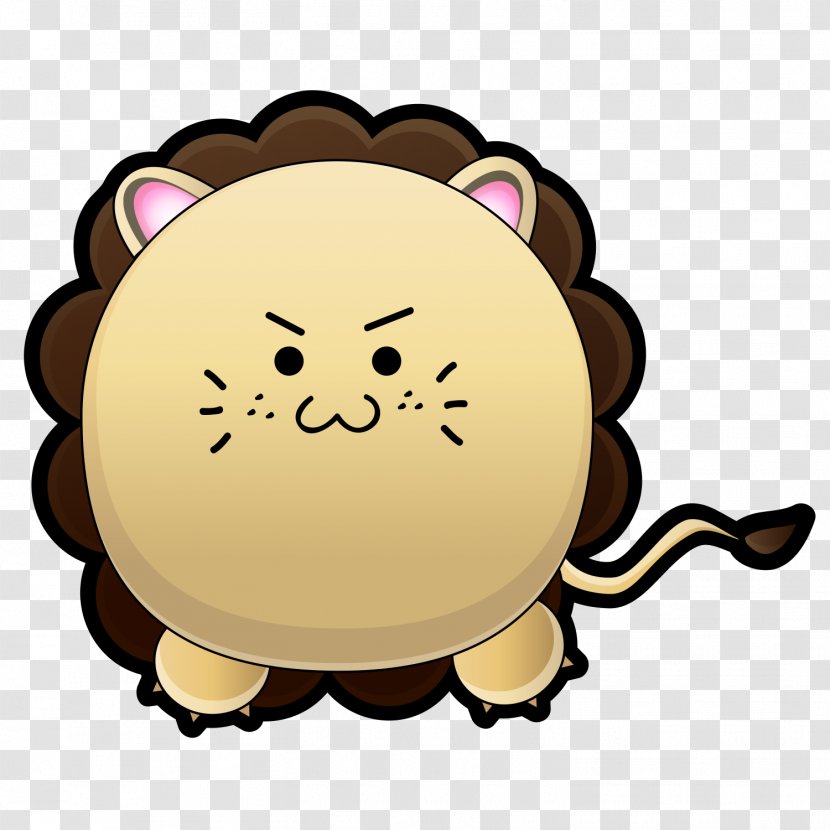 Cartoon Drawing Clip Art - Smile - Vector Round Lion Transparent PNG
