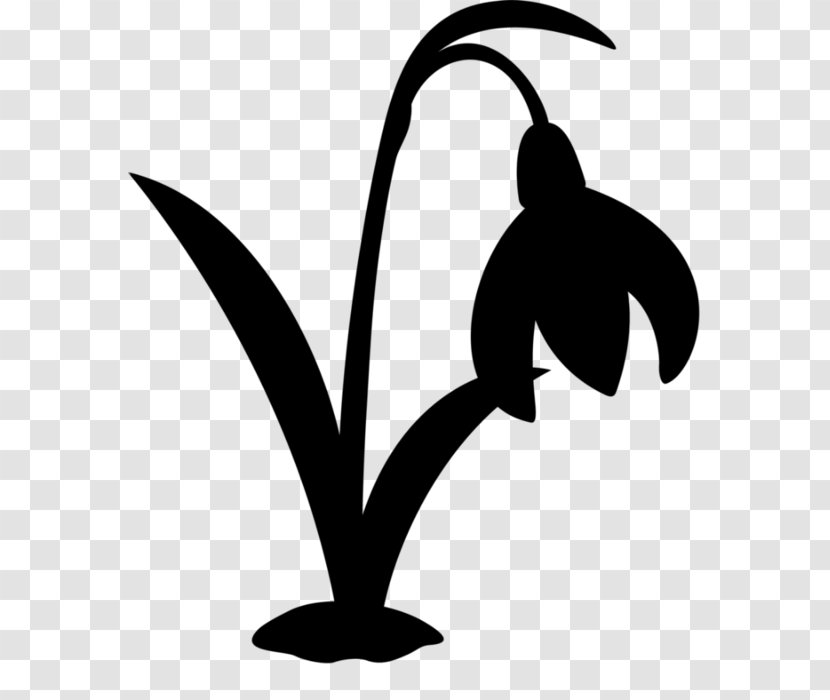 Clip Art Flower Plant Stem Leaf Silhouette - Flowering - Blackandwhite Transparent PNG