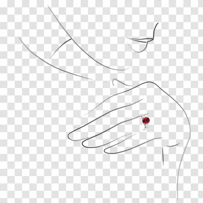 Drawing Line Art /m/02csf Clip - Heart - Van Cleef Transparent PNG