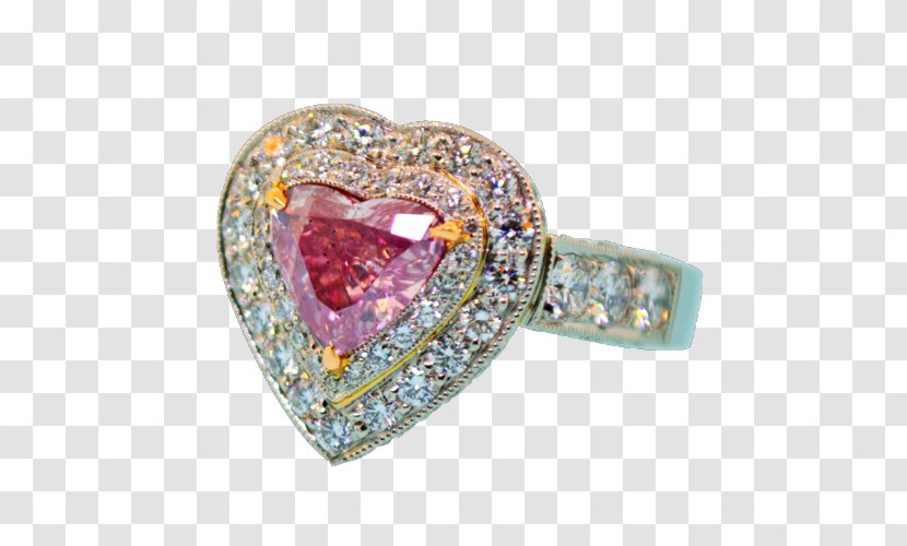 Engagement Ring Diamond Jewellery Gemstone - Body Jewelry - Heart-shaped Transparent PNG