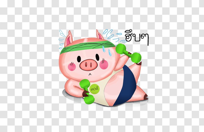 Animation Cartoon Download Sticker - Fictional Character - Japan And South Korea Cute Piglets Transparent PNG