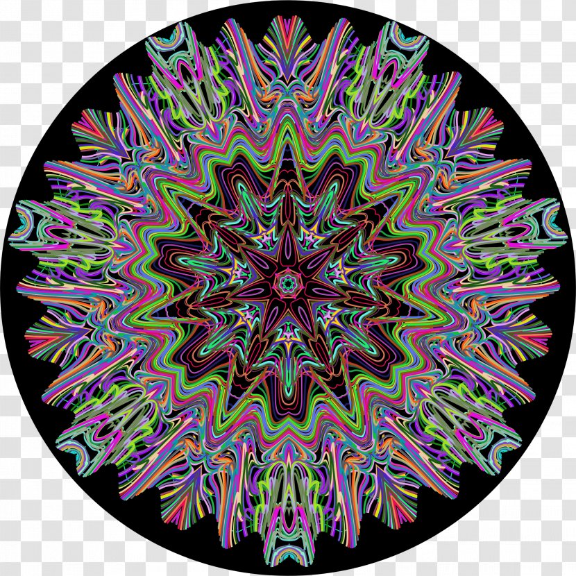 Line Art Kaleidoscope Clip - Cartoon - Mandala Contour Transparent PNG
