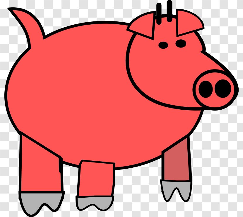 Domestic Pig Cartoon Clip Art - Cute Pictures Transparent PNG