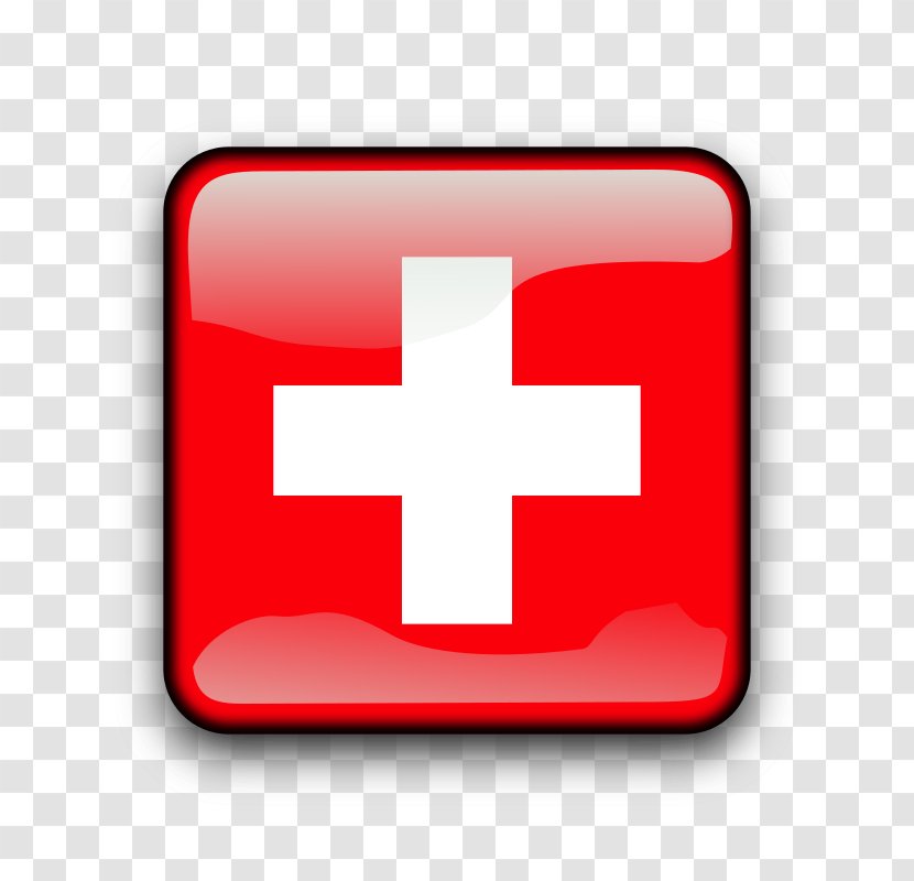 Flag Of Switzerland Clip Art - Red - Ch Cliparts Transparent PNG