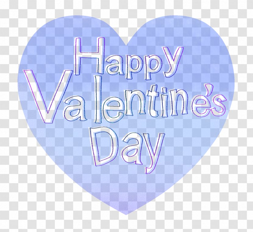 Valentines Message Heart Clipart. - Blue Transparent PNG