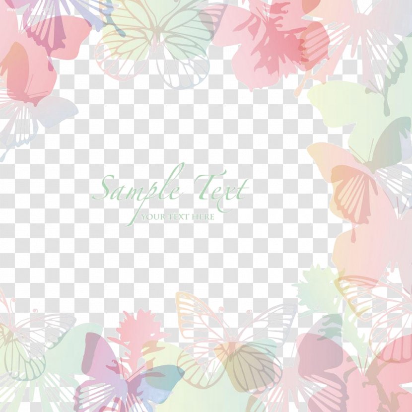 Butterfly Euclidean Vector Royalty-free Illustration - Flower Arranging - Borders Transparent PNG