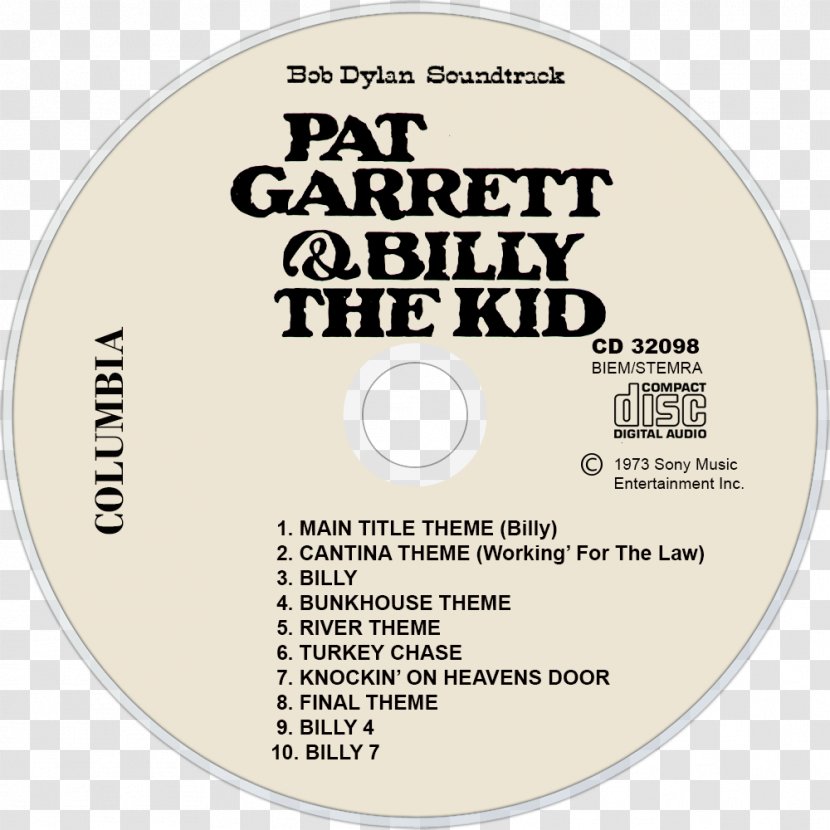 Pat Garrett & Billy The Kid Album Bob Dylan Soundtrack 1 - And Transparent PNG
