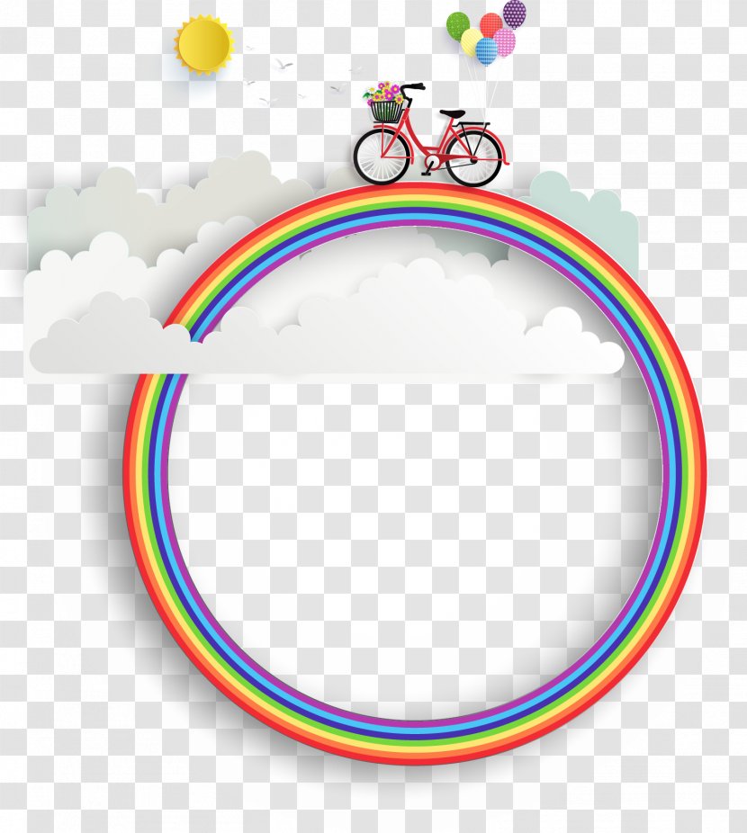 Bicycle Download Rainbow - Sky - Vector Transparent PNG