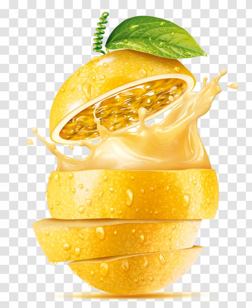 Juice Cocktail Dried Fruit - Drink - Sliced ​​lemon Splash Effect Transparent PNG