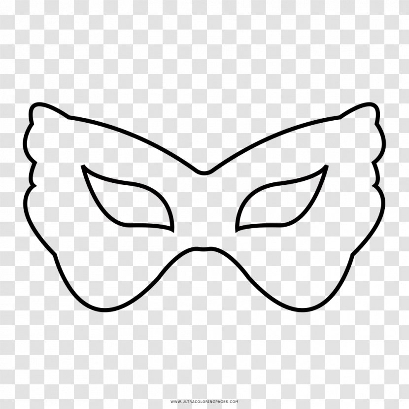 Mask Coloring Book Drawing Disguise Headgear - Cartoon Transparent PNG