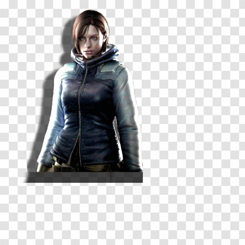 Hoodie Resident Evil 5 Leather Jacket Neck - Evil: The Umbrella Chronicles Transparent PNG