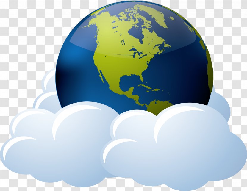 Globe World Clip Art - Drawing - Earth Cloud Service Data Transparent PNG