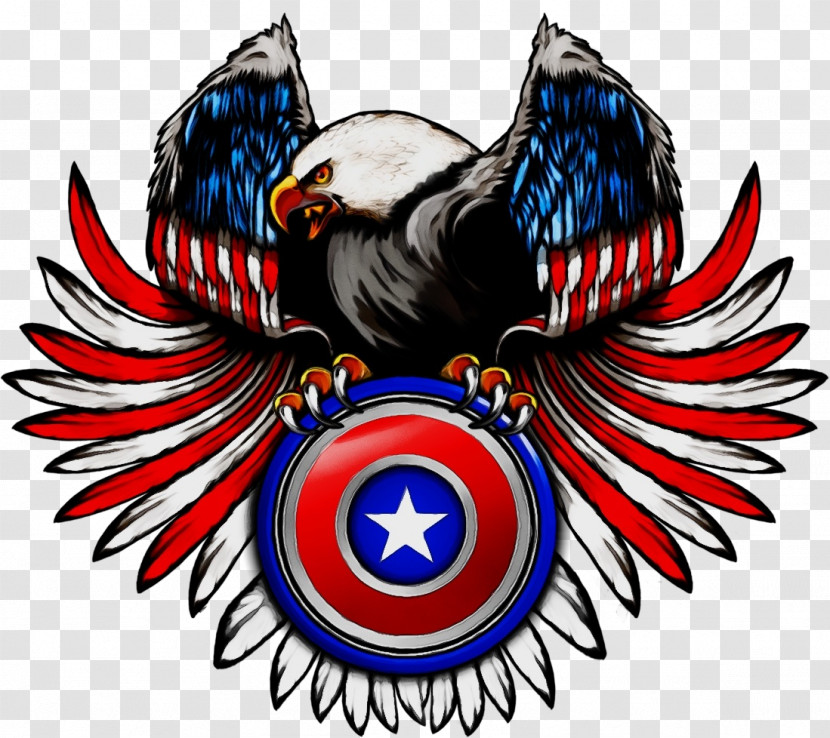 Bald Eagle Eagle American Eagle Super Hero Shield Usa Flag Wings T-shirt T-shirt Shield Transparent PNG