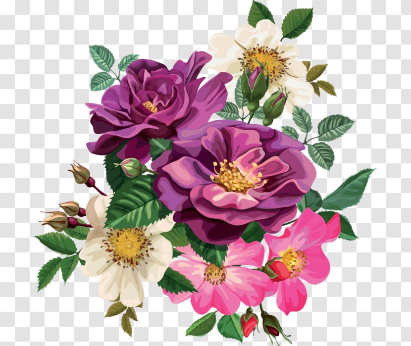 Flower Bouquet Floral Design Rainbow Rose Image - Pink Transparent PNG