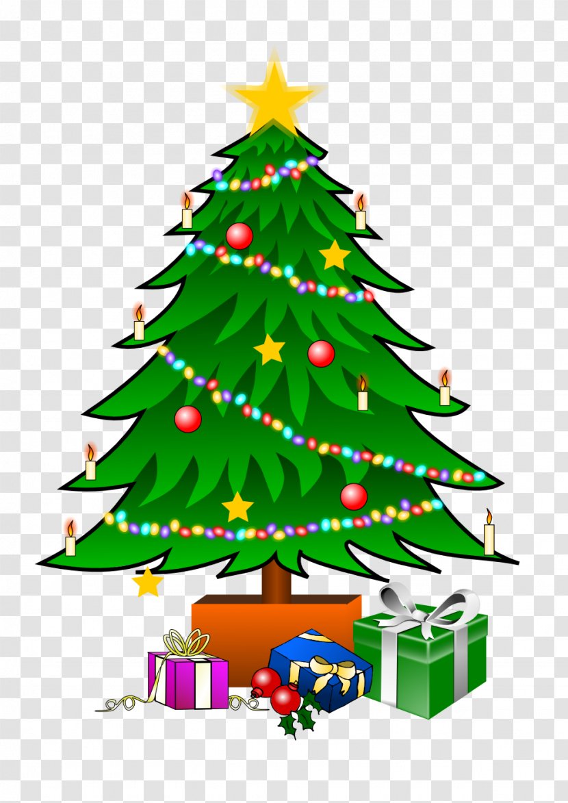Christmas Tree Gift Clip Art - Evergreen - Graphics Pictures Transparent PNG