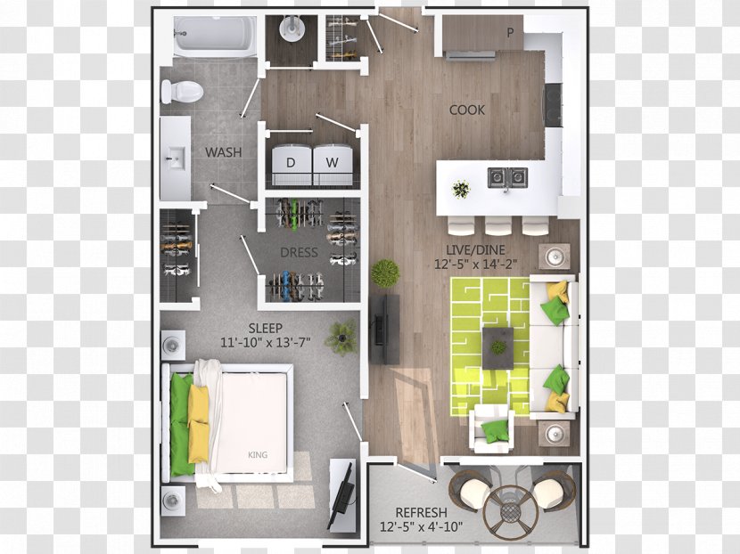 3D Floor Plan - Property - 3d Transparent PNG
